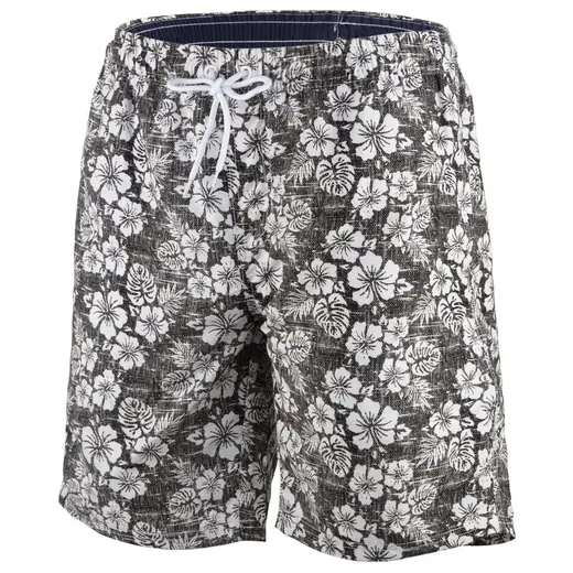 Black Floral swim shorts