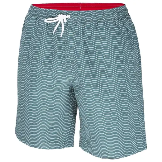 Green & White Stripe swim shorts