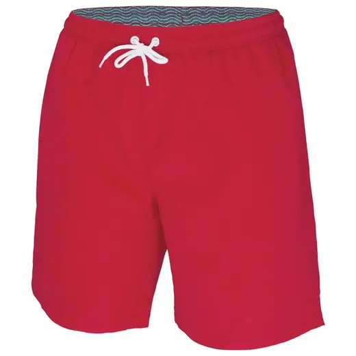 Red swim shorts